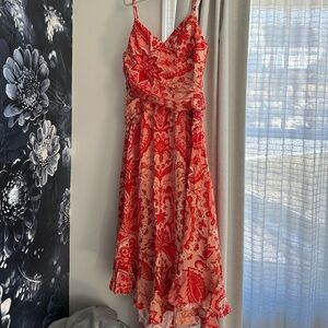 Farm Rio large dress - orange and coral